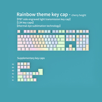 Mechanical Keyboard Keycap Wholesale Keyboard Keycaps Subbank Custom PBT White Durable Iridescent Customized Size Plastic Keypad