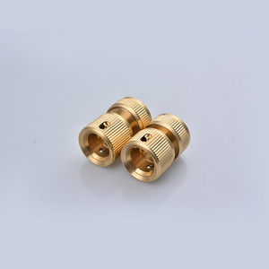 Connecteur d'eau tout en cuivre 1/2 pouce en laiton à raccord rapide pour tuyau d'arrosage et pistolet à eau - Product Image 1