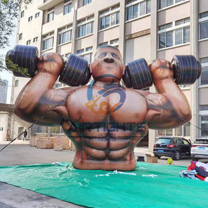 <span class=keywords><strong>Ballon</strong></span> <span class=keywords><strong>gonflable</strong></span> géant personnalisé de modèle d'homme de muscle de forme physique extérieure de gymnase à vendre - Product Image 1