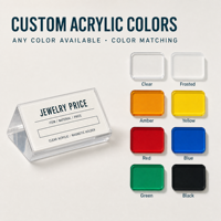 Support de Présentation de Table en Acrylique Transparent Magnétique Personnalisé pour Étiquettes de Prix, Cadre d'Affichage de Cartes de Vente au Détail, Vente en Gros Usine