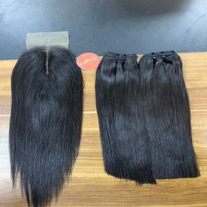 ผมต่อ10A 9A ผมชาวเปรูสำหรับต่อผมสีดำธรรมชาติเกรด8A สองด้าน - Product Image 3