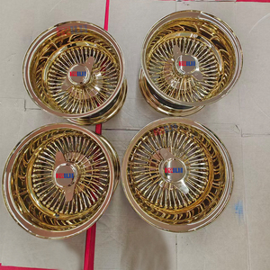 Rueda de Alambre de 14 Pulgadas, 5x114.3, Llantas de Alambre 13x7, Cromado Inverso, 72/100 Radios Rectos - Product Image 4