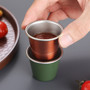 Gobelet à sauce moderne en acier inoxydable de 40 ml pour frites et sauce <span class=keywords><strong>tomate</strong></span> - Gobelet à eau écologique pour usage extérieur - Product Image 3