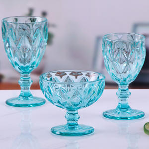 Couleur en relief gravé crème glacée <span class=keywords><strong>Milkshake</strong></span> tasse Champagne <span class=keywords><strong>verre</strong></span> <span class=keywords><strong>Vintage</strong></span> <span class=keywords><strong>verre</strong></span> à vin gobelet - Product Image 3