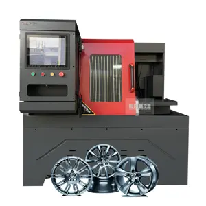 Machine de réparation de découpe de diamant de jante de roue en alliage de tour CNC avec détection sans contact à balayage laser