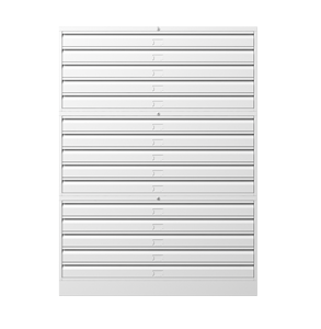 Armoire de rangement moderne verrouillable à 5 tiroirs en acier blanc pour atelier scolaire et hôtel pour classeur et rangement de papier - Product Image 1