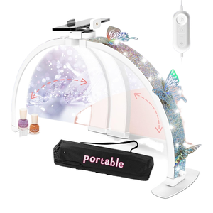 Portable et pliable 180. Lampe UV Diamant Irisé Ultra-Lumineuse pour Ongles, Lampe de Bureau Demi-Lune avec Support Téléphone - Product Image 1