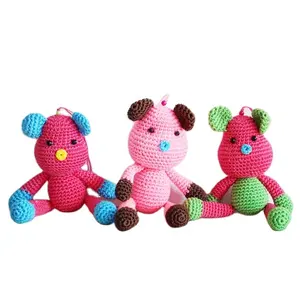 100% fatto a mano giocattoli maglia bambola Amigurumi orso del bambino del crochet giocattoli