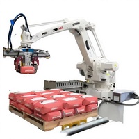 Palettiseur robotisé automatique à double station haute vitesse, facile à utiliser, pour ligne de production d'emballage