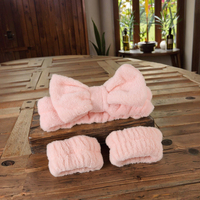 Ensemble de bandeaux pour le visage en flanelle personnalisés avec logo, pour le soin de la peau, le spa, le maquillage, le lavage du visage, le lavage des cheveux, le bandeau pour la tête, le scrunchie pour femmes