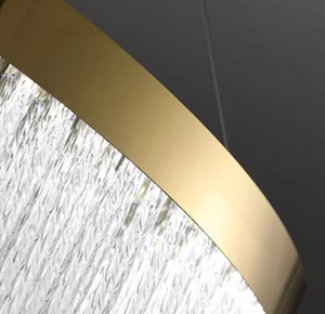 Lámpara de araña de Cristal Swarovski dorado colgante LED de decoración de hotel para el hogar redonda más vendida - Product Image 6