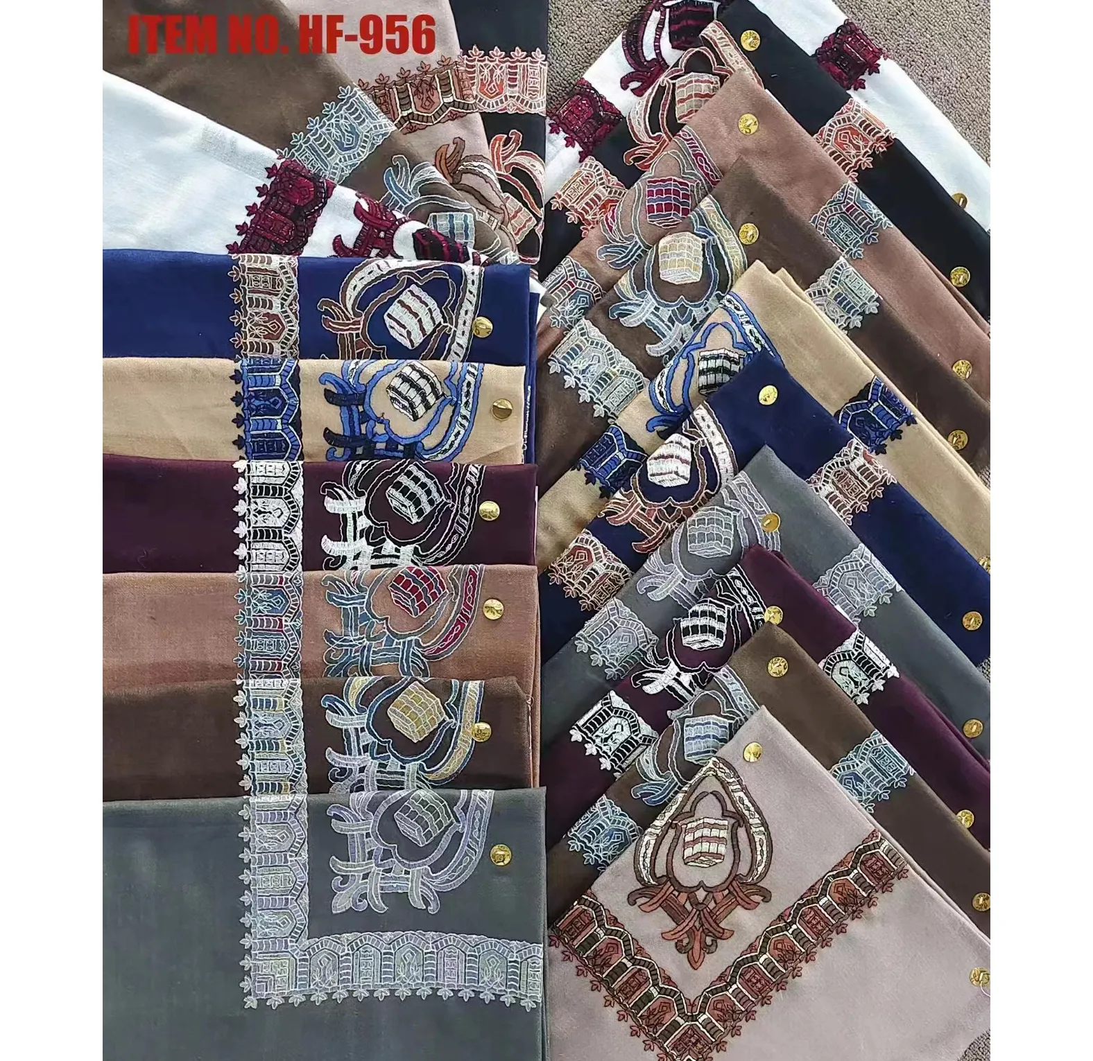 Moda lüks arap müslüman işlemeli eşarp Polyester desen Pashmina eşarp şal