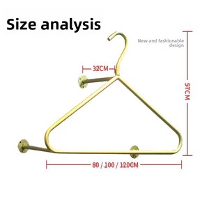 Minimalist Metal Wall-mounted Coat <b>Rack</b> Hanging Golden Clothing Display Stand for Women's Home Bedroom Furniture - Product Image 2