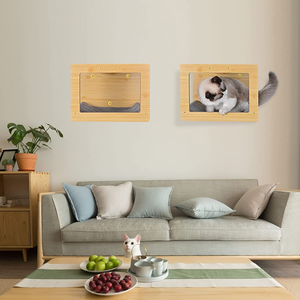Stylish Unique Wall-Mounted <b>House</b> Wooden Hammock <b>Bed</b> for Cats Pet <b>Beds</b> - Product Image 2