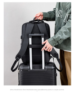 <span class=keywords><strong>Sac</strong></span> à <span class=keywords><strong>dos</strong></span> pour <span class=keywords><strong>ordinateur</strong></span> portable multifonctionnel minimaliste pour homme avec plusieurs compartiments et grande capacité, port USB - Product Image 2