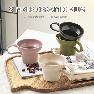 Taza de Cerámica Creativa y Sencilla para Desayuno, Taza de Café Aislada, Reutilizable, Apta para Lavavajillas, para Parejas, para la Tarde, para Negocios - Product Image 2
