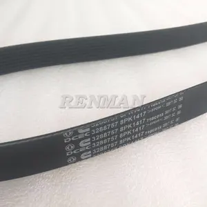 6BT ISB220 ISDE ISLE Cummins Engine Parts Fan Belt V Ribbed Belt 3288757 8PK1417 3805805 4982924 5260613 3911588 8pk1682