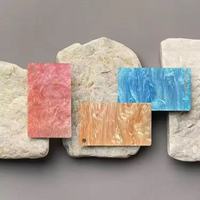 Plaque acrylique coulée PMMA à texture mica effet vague d'eau, panneau décoratif pour décoration de cloison intérieure, découpe sur mesure
