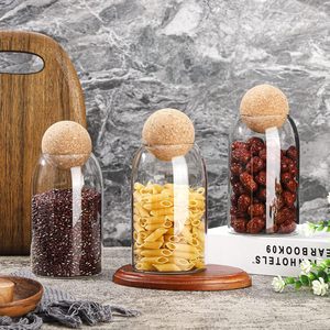 Frascos de Vidrio Decorativos de Alta Calidad con Tapa de Bambú para Almacenamiento de Alimentos, Arroz, Especias, Espaguetis y Pasta - Product Image 1