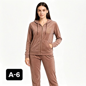 Custom Ultra Soft Fabric <strong>Velvet</strong> <strong>Tracksuit</strong> 2 Piece Embroider logo Sportswear Suit Velour <strong>Tracksuits</strong> for <strong>Women</strong> - Product Image 3