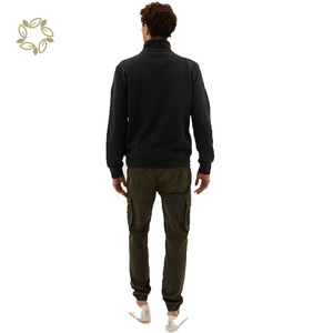 Felpa mezza Zip felpa felpa felpa in pile di <span class=keywords><strong>cotone</strong></span> <span class=keywords><strong>organico</strong></span> felpa lavorata a <span class=keywords><strong>maglia</strong></span> felpa maglione mezza Zip - Product Image 3