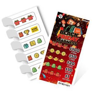 Boletos Personalizados con Sistema de Descubrimiento, Tarjetas de Juego para el Black Friday con Características de Seguridad, Boletos con Sistema de Apertura - Product Image 2