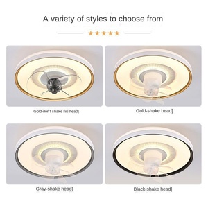 Lámpara de Techo Oscilante Moderna de Acrílico con Conversión de Frecuencia Inteligente, Iluminación Interior para Sala de Estar, Lámpara de Ventilador LED - Product Image 4