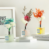 Diffuseur de parfum sans flamme en verre, style nordique, avec fleurs séchées, parfum naturel, pour la maison, la chambre, l'hôtel, ornement décoratif