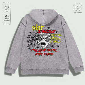 Felpa con Cappuccio 100% Cotone Lavato con Grafica 'Star <span class=keywords><strong>Dreams</strong></span> Follow Own Path', Multicolore - Product Image 1