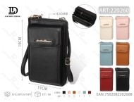 Bolso cruzado para teléfono con función de cartera, tejido liso, para mujer - Product Image 1