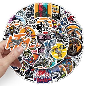 50 autocollants de <span class=keywords><strong>moto</strong></span> tout-terrain cool, style dessin animé, pour décoration de voiture, autocollants graffiti pour <span class=keywords><strong>moto</strong></span> - Product Image 6
