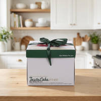 Boîte à gâteau de mariage personnalisée avec logo, en papier mat, auto-érectible, recyclable, adaptée aux aliments, 12 pouces avec laminage mat