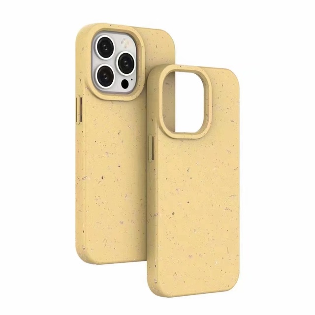 100% Biodegradable Phone case PLA PBAT WHEAT Bamboo Fiber 2.0mm Thickness for IPhone