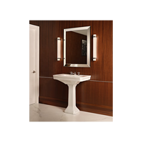 Applique Murale Moderne en Laiton avec Abat-jour en Verre Dépoli, Style Antique Bronze, pour Intérieur, Villa, Hôtel, Salon, Grande Applique de Salle de Bain Barton