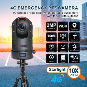 Anxinshi 4G Cámara PTZ DE EMERGENCIA <span class=keywords><strong>IR</strong></span> 150m WDR Funciones 2MP 10X Zoom Starlight Cámara Audio bidireccional IP67 a prueba de agua - Product Image 2
