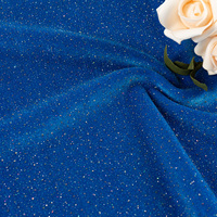 Listo para enviar terciopelo coreano estampado en caliente falda de tela de terciopelo dorado vestido de moda estrella polvo brillo tela de felpa