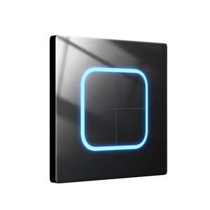 Bouton de réinitialisation mural de type 86, lumière LED, verre trempé, écran tactile 4 broches, vie intelligente, prise interrupteur bidirectionnelle - Product Image 1