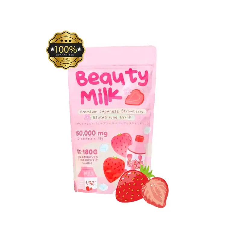 RTS Premium gluta kolagen bubuk strawberry Jepang Kecantikan susu kolagen minuman untuk ekspor