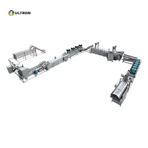 automatic sweet potato fries processing line crumbing machine french fries production line extruded potato chips making machine