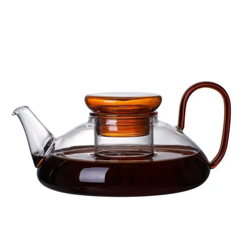 700ml Bunte Teekanne aus Boro silikat glas mit Aufguss