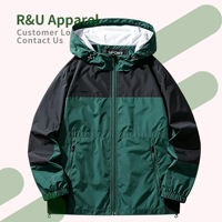 Blouson bomber coupe-vent à capuche pour homme avec fermeture éclair, service OEM, logo frontal – Idéal pour l'alpinisme et la randonnée en extérieur