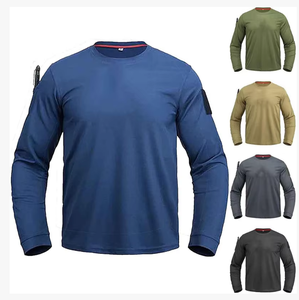 DF25 T-shirt tactique en maille pour hommes, entraînement sportif extérieur, anti-UV, séchage rapide, évacuation de l'humidité, léger, haut de gamme pour le travail en extérieur, vente en gros - Product Image 1