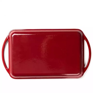 Hot Bán New Phong Cách Đúc Sắt Nướng <span class=keywords><strong>Pan</strong></span> Với Men Kim Loại Tráng Men Vỉ Nướng <span class=keywords><strong>Pan</strong></span> Cho BBQ - Product Image 2