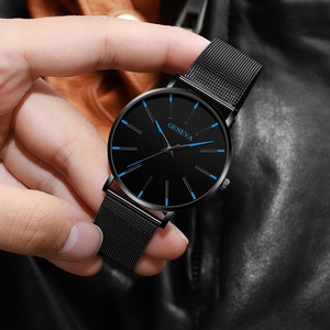 Nuevo Reloj de Cuarzo para Hombre GENEVA con Correa de Malla de Aleación y Escala Colorida, Suministro Directo de Fábrica - Product Image 5