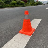 Cône de signalisation réfléchissant pliable LUBA 30 cm, cône de circulation portable pour travaux routiers et sécurité automobile