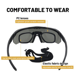 Zennison高品質安全メガネ戦術ゴーグルキット戦闘戦術安全メガネ男性用 - Product Image 5