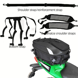 Toptan Özel Motosiklet Arka Çantası Büyük Kapasiteli Arka Koltuk Düzenleyici Çok Bölmeli Sürücü Sırt Çantası Yansıtıcı - Product Image 3