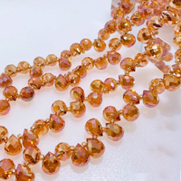 Perles en cristal de fraise en vrac de 6 à 8 mm pour la fabrication de bijoux DIY, perles en cristal de fraise en forme de goutte d'eau, vente en gros 2026