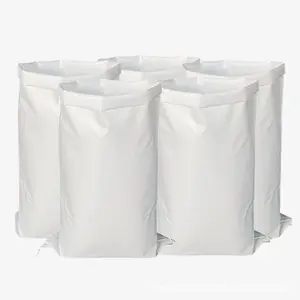 Sac personnalisé blanc PP tissé vide emballage sac de farine de polypropylène de haute qualité à vendre