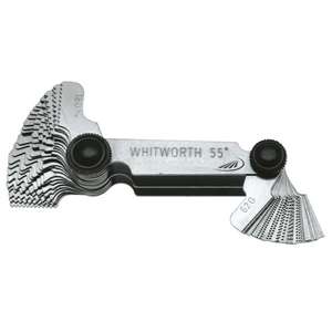 HELIOS PREISSER - 0605103 Whitworth screw pitch <b>gauge</b> (28 blades) - EAN 4029713283445 <b>FEELERS</b> AND PITCH <b>GAUGES</b> - Product Image 1
